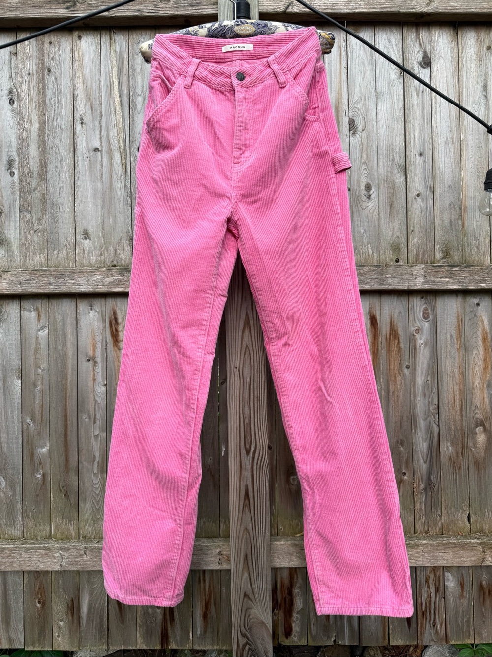 PacSun Pink Wide Wale Corduroy Straight Leg Women’s Pant Skater Barbiecore Y2K